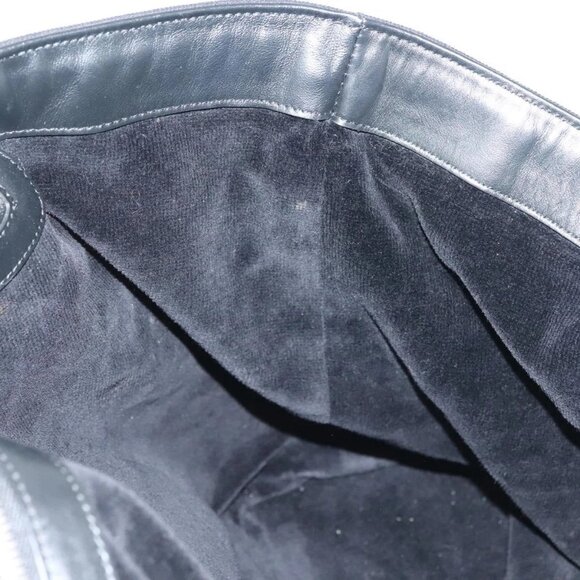 CHANEL Matelasse COCO Mark Tote Bag pile Black Silver CC Auth BA4775 - Picture 12 of 16